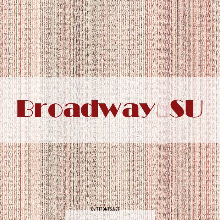 Broadway SU example